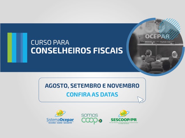 FORMAÇÃO: Abertas as inscrições para o Curso de Conselheiros Fiscais