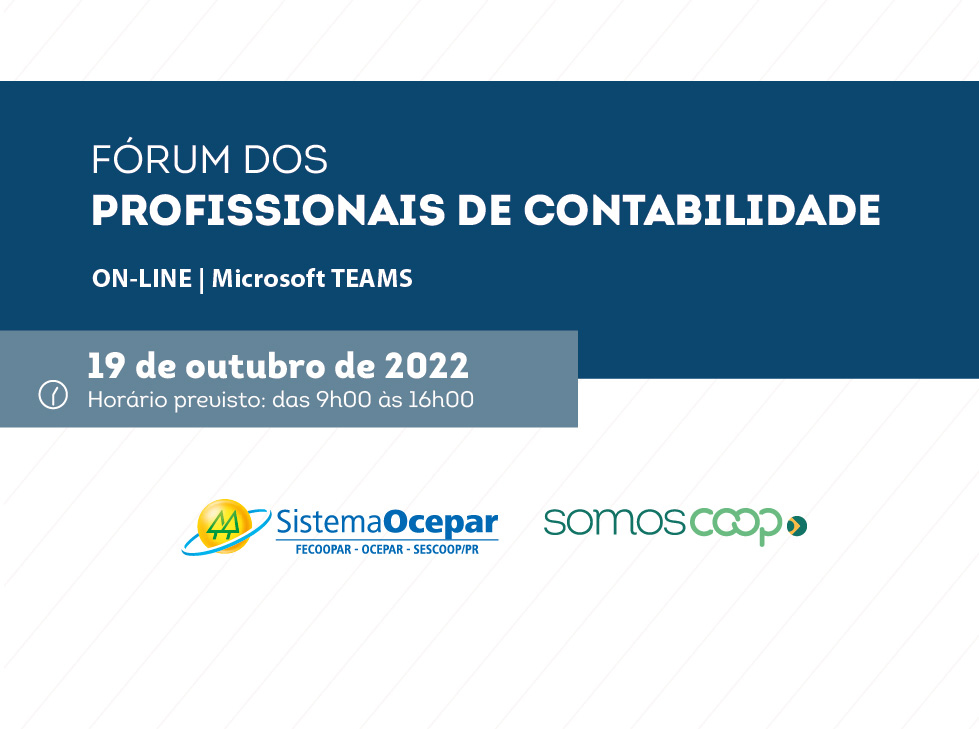 FORMAÇÃO: Sistema Ocepar convida profissionais da contabilidade para Fórum