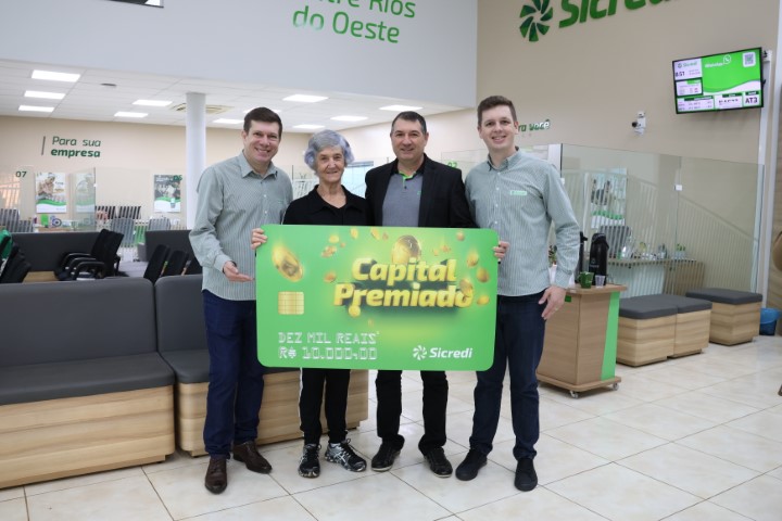 CRÉDITO: Dois associados do Sicredi em Entre Rios do Oeste ganham R$10 mil na campanha Capital Social Premiado 