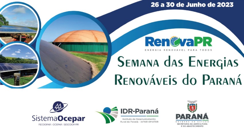 FONTES ALTERNATIVAS: Para divulgar o RenovaPR, IDR-Paraná promove Semana das Energias Renováveis