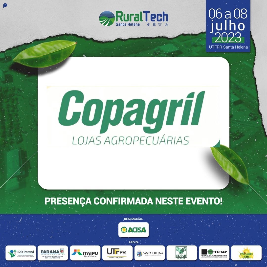 AGRO: Copagril marcará presença na 2ª edição do Rural Tech 