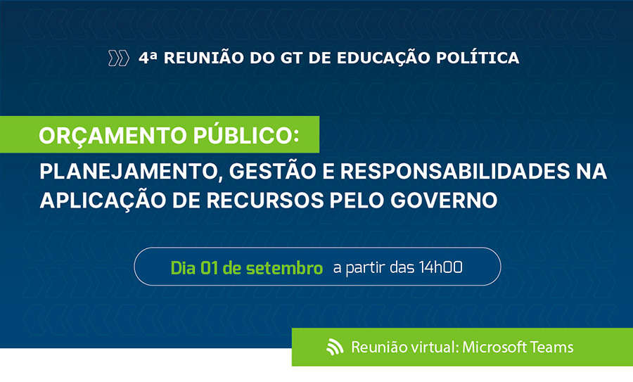 EDUCAÇÃO POLÍTICA: A responsabilidade na aplicação de recursos públicos é o tema da reunião do Grupo de Educação Política