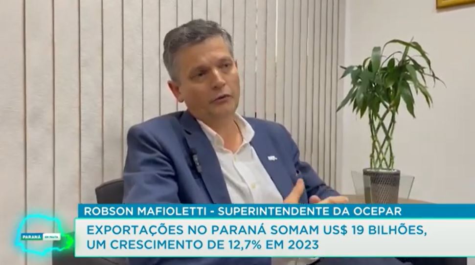 MÍDIA: Em reportagem sobre crescimento das exportações no PR, superintendente da Ocepar destaca participação do agronegócio