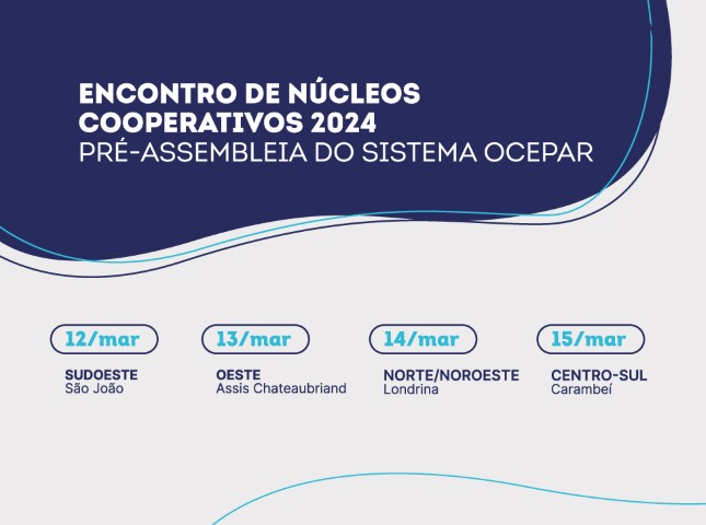 ENCONTROS DE NÚCLEOS: Novo PRC e XV Congresso Brasileiro do Cooperativismo estarão em pauta nos eventos