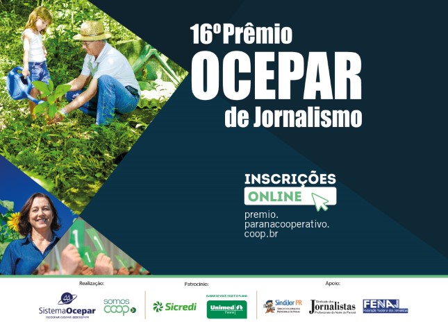 JORNALISMO: Prazo de inscrição para a 16ª edição do Prêmio Ocepar encerra em 30 dias