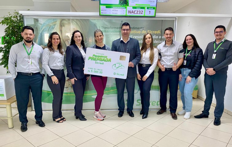 CRÉDITO: Sicredi premia mais um ganhador da Campanha Poupança Premiada 