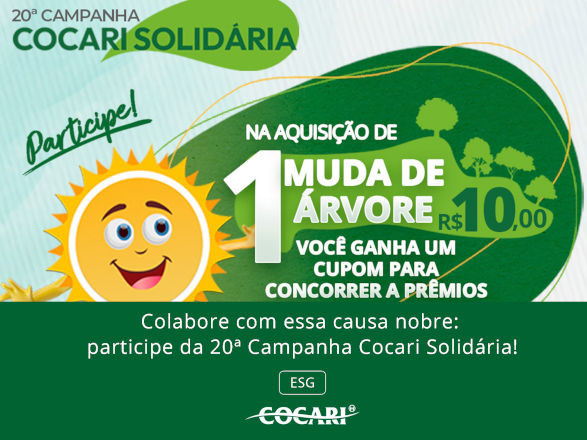 Colabore com a 20ª Campanha Cocari Solidária