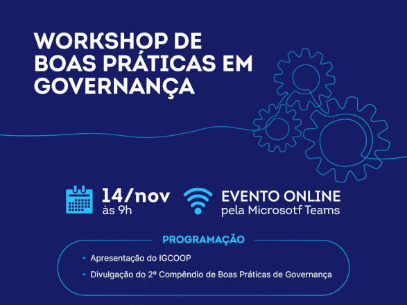 Wokshop de Boas Práticas de Governança será dia 14 de novembro